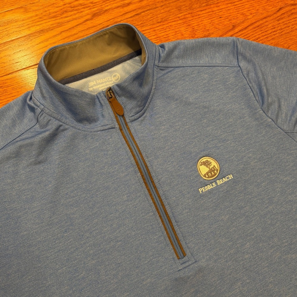 Vineyard Vines Performance Pebble Beach Golf 1/4 Zip Pullover Mens 2XL Jim Nantz